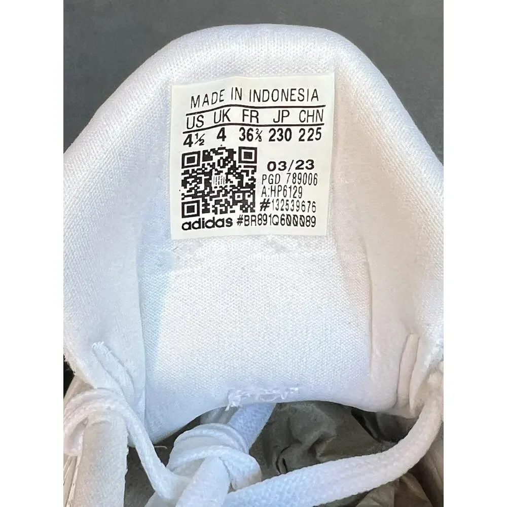 Adidas RapidaSport White Sneakers Kids 4.5 / Women's 5.5 US Size NWB